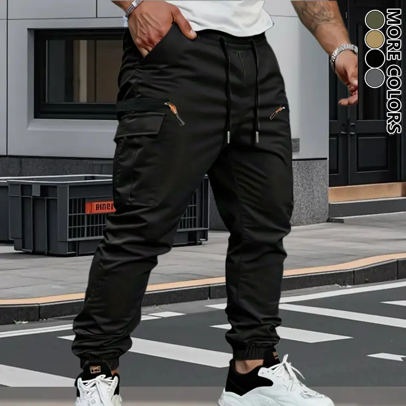 Men's Stretch Terry Work Pants – Casual Retro Fit | All-Season Daily Wear