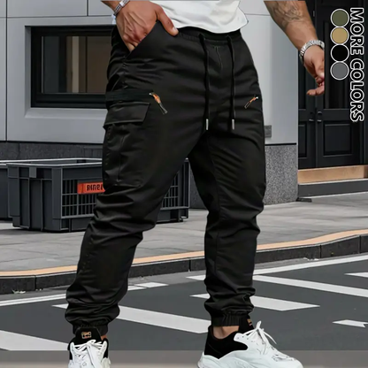 Men's Stretch Terry Work Pants – Casual Retro Fit | All-Season Daily Wear
