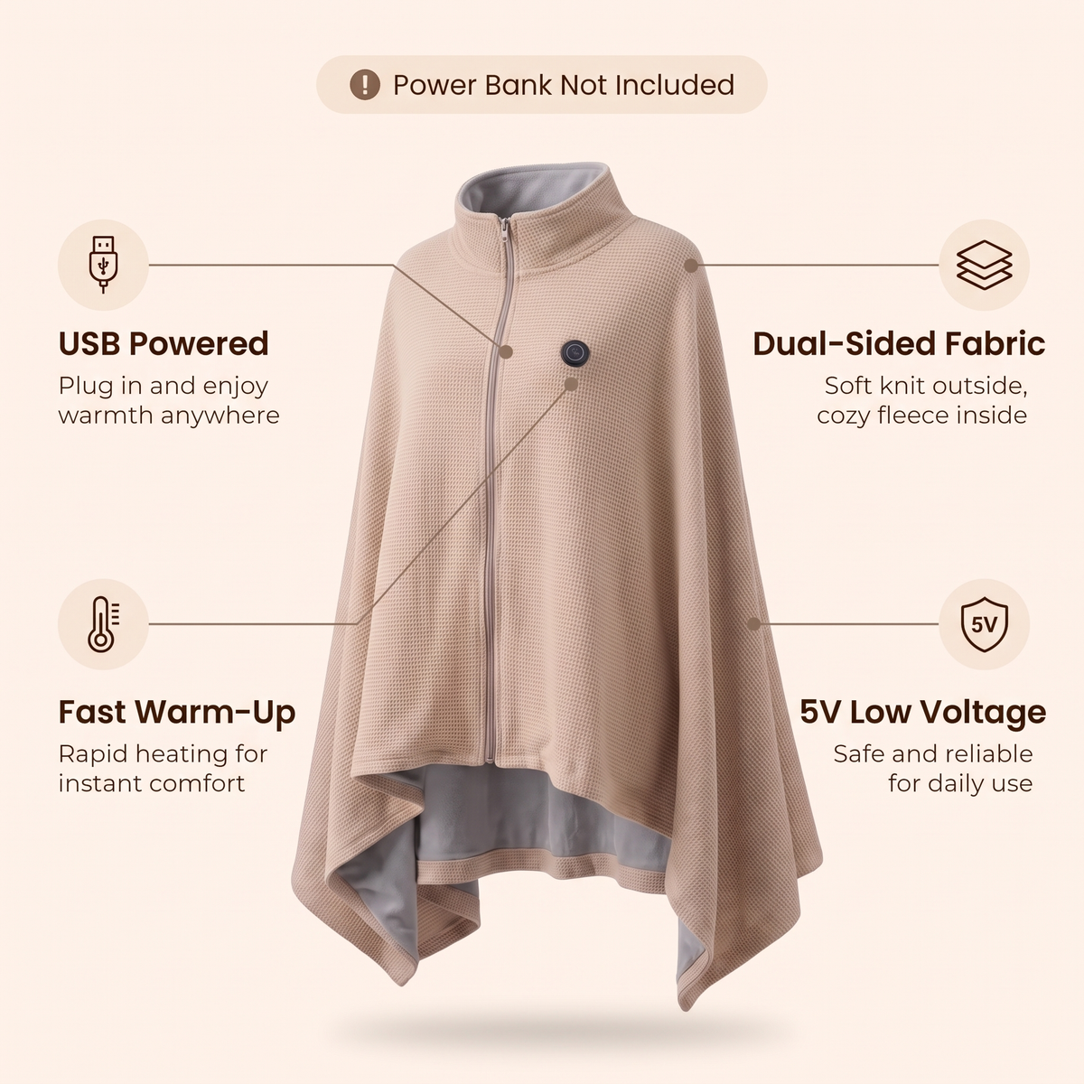 Canoo™ Heated Wearable Blanket Wrap