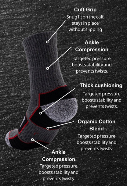 Thick Padded Compression Sports Socks — Ankle & Crew Lengths