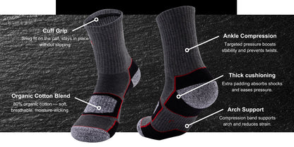 Thick Padded Compression Sports Socks — Ankle & Crew Lengths