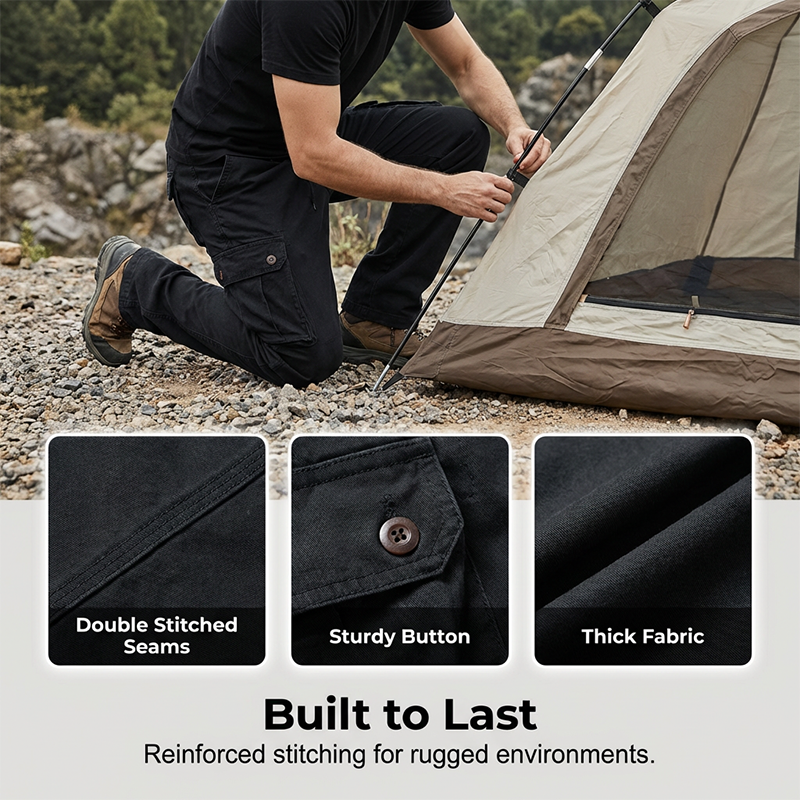 👖 50% OFF NOW! 🛠️ Men's Cotton Cargo Tactical Pants – Multi-Pocket, Reinforced Construction & Adjustable Waist 🔧