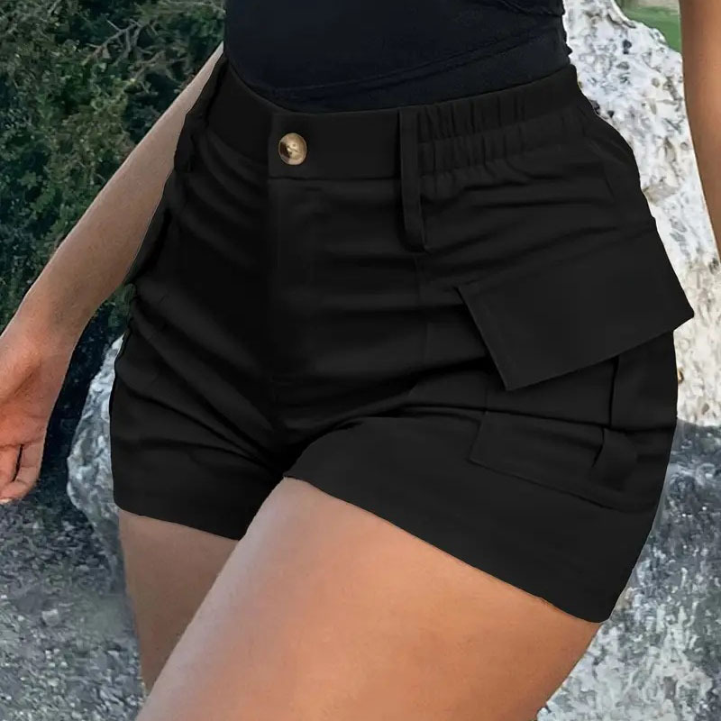 Women's High-Waist Cargo Shorts